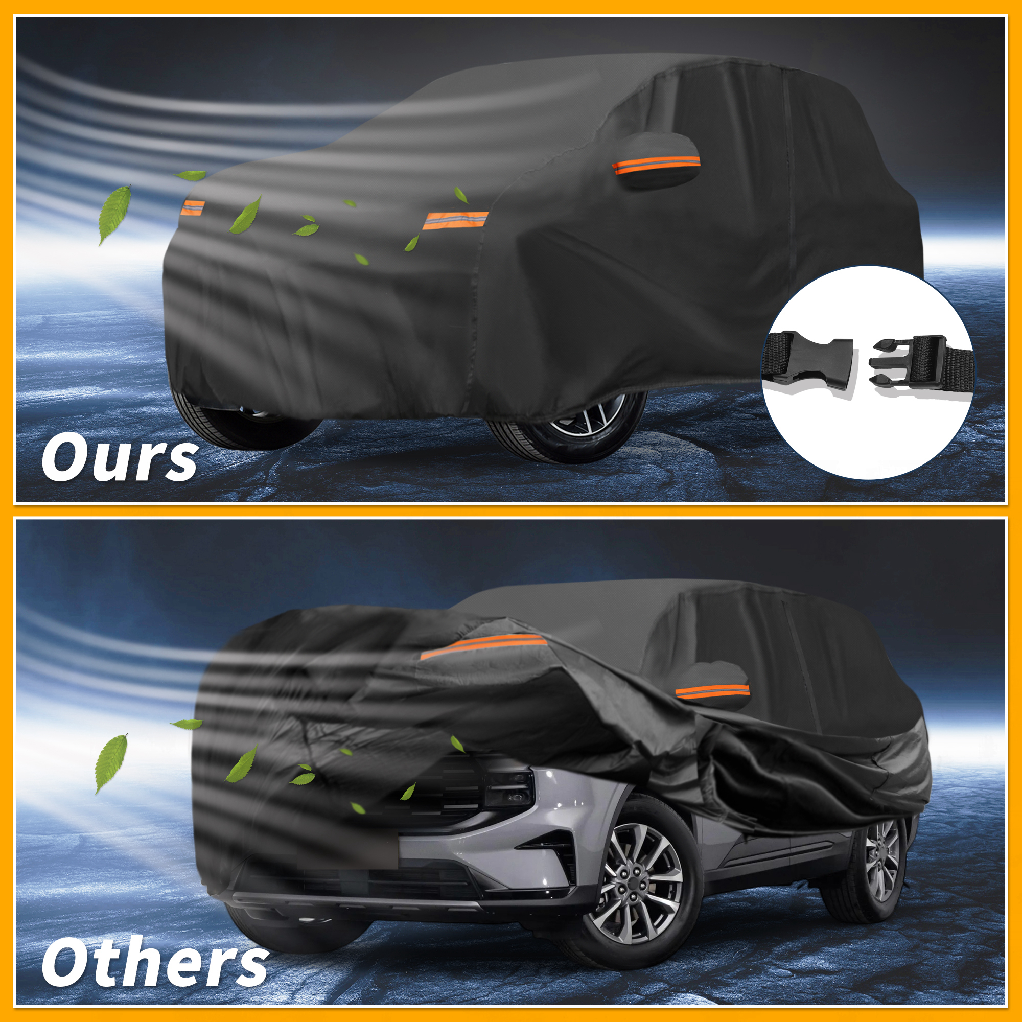 Unique Bargains Durable Waterproof Car Cover Black ["for Ford Edge"]