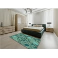 thumbnail image 4 of Ahgly Company Indoor Rectangle Patterned Deep-Sea Green Area Rugs, 5' x 8', 4 of 6