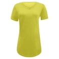 thumbnail image 3 of Pompotops Mode Femme V-Cou Manches Courtes Tops T-Shirt Été Solide Ample Chemisier, 3 of 5