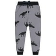 thumbnail image 2 of QEFJNO Toddler and Little Boys Cotton Pull On Active Jogger Pants Casual Sweatpants with Drawstring 1Pcs Black Dinosaur 3T, 2 of 6