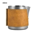 thumbnail image 2 of Coffee Milk Frothing Pitcher Cup Jug Espresso Stainless Steel w/ Leather Sheath, 2 of 10