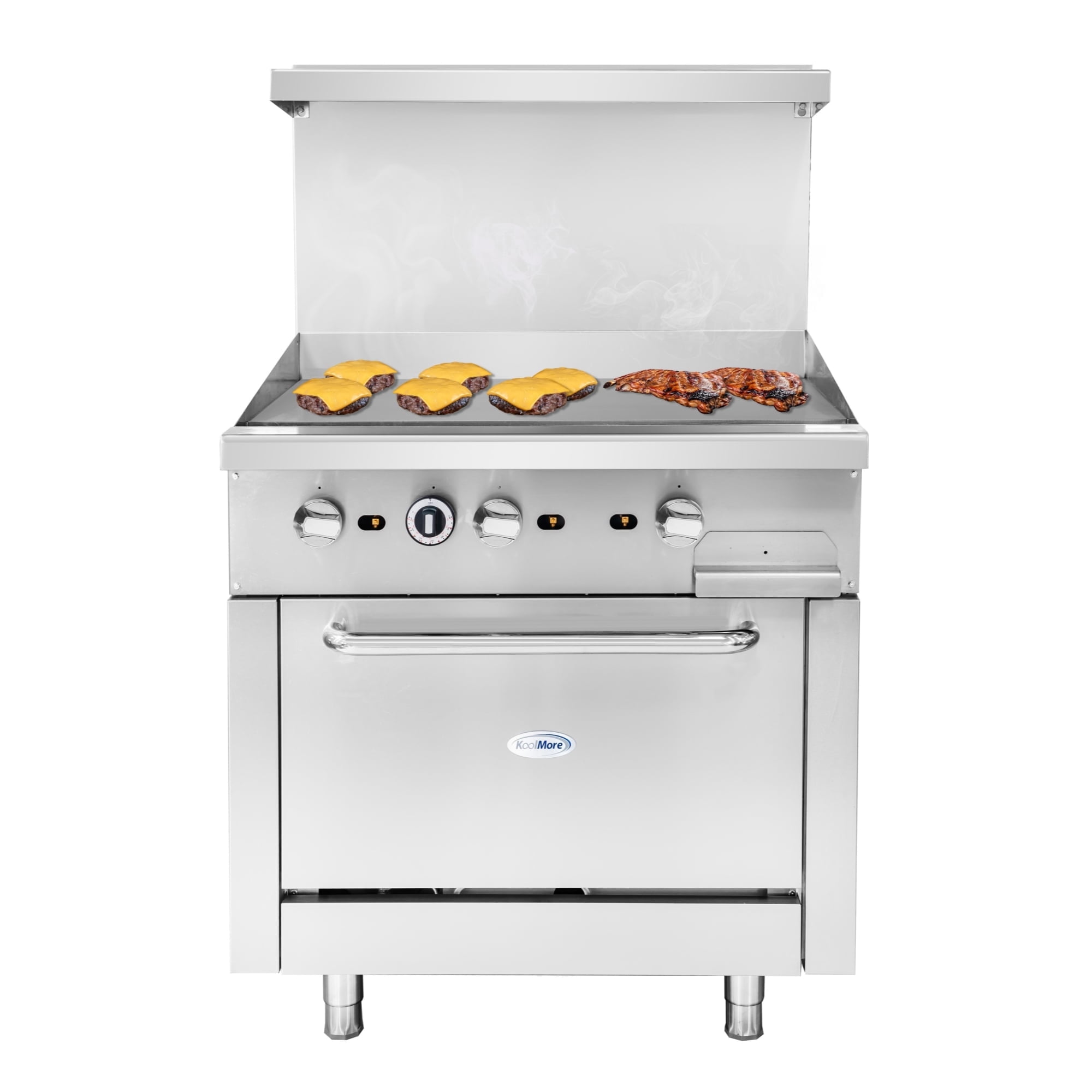 Commercial 36" Oven with 36" Griddle Top with 90000 BTU
