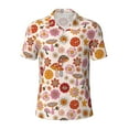 thumbnail image 2 of Daiia Fall 70s Groovy Hippie Pattern Men’s Polo Shirts,Solid Deck Shirt,Classic Fit, Breathable Cotton Polo for Casual and Sport Wear-Medium, 2 of 7