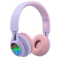 thumbnail image 1 of Riwbox WT-7S Kids Bluetooth Headphones Light Up, Foldable Stero Wireless Headset with Microphone and Volume Control for PC/Tablet/TV/Travel (Purple), 1 of 5