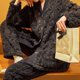 thumbnail image 4 of Gibobby Pijama de algodón para mujer Traje de invierno para mujer, ropa para el cálida y de terciopelo Coral fragante pequeño engrosado(Negro,XL), 4 of 5