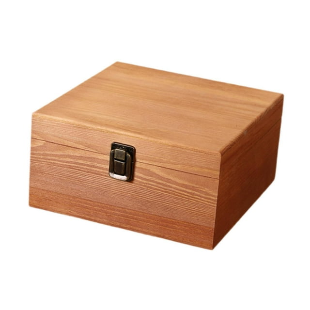 Caja de regalo de madera, caja de recuerdos, organizador decorativo con cierre frontal, estilo vintage M. Brown