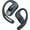 Black, variant on Shokz OpenFit Air On-Ear Earbuds, White