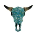 thumbnail image 2 of DLC 12428 Mosaic Turquoise Steer Skull Wall Hanging - 10.5 x 3.75 x 11.5 in., 2 of 3