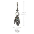 thumbnail image 3 of Llavero De Plumas De Turquesa Bohemia Para Bolsa Llavero De Cadena Boho Cola Llavero Turquesa, 3 of 8