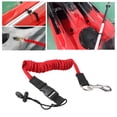 thumbnail image 4 of Kayak Paddle Leash, Rowing Boats Coiled Lanyard Cord Tie Rope Kayak Tether Kayak Leash with Safety Boat Fishing Rod Pole Coiled Lanyard Cord Tie Rope for Elastic Paddle Leash, 4 of 7