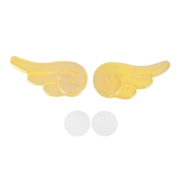 Accesorios de Casco de Motocicleta Decoración Alas Pequeñas para Cascos de Motocicleta Bicicleta Esquí Amarillo Iridiscente Pegatina 2 Juegos