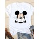 thumbnail image 1 of Disney Cartoon Tee Shirt Mickey Mouse Women Short Sleeve Summer Spring Print Clothing Casual Fashion Graphic T-shirtsXL Gao Jinjia LED, 1 of 2