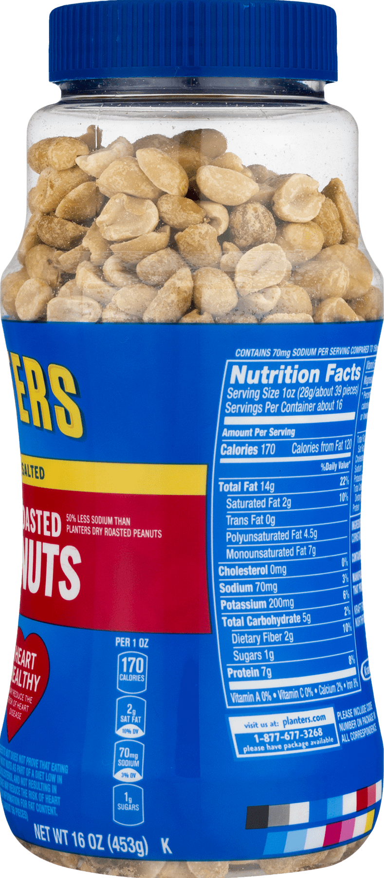 Planters lightly salted peanuts nutrition Nuts are the heroes of wholesome snacking. And Planters offers a wide variety of delicious nuts. When you're looking for snacks with protein and nutrients, grab a handful of Planters .