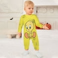 thumbnail image 3 of Looney Tunes Tweety Baby Long Sleeve Footless, Infant Playsuit Romper Jumpsuits for Boys Girls, 3 of 8