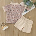 thumbnail image 6 of Boy Baby Clothes Boys Summer Kids Cotton Cute Printed Short-sleeved Beach 6 12 18 24Months 2T 3T Shorts Outfit Set T shirt Tops+Elastic Waist 2 Piece, 6 of 7