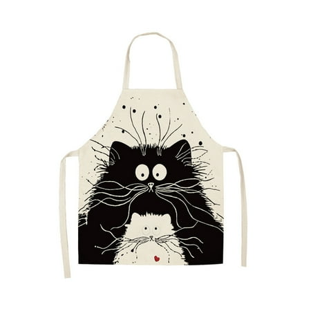 

GETHOME Adjustable Strap For Women Cooking Kitchen Apron Cute Cat Convenient Home