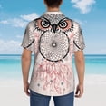 thumbnail image 4 of Susaid Dreamcatcher With Owl Print Short Sleeve Shirts Button Down Casual Shirts Summer Beach Aloha Button Down Short Sleeve for Men ,Medium, 4 of 7