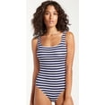 thumbnail image 3 of Tommy Bahama Brenton Stripes Laced Back One Piece TSW32711P-15096MW Navy / 16, 3 of 3