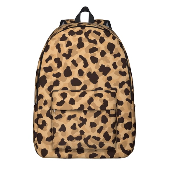 Leopard Print Backpack for School,Cute School Bag,Schoolbag with Adjustable Shoulder Straps & Padded Back,15.7"x11.8"x5.5"
