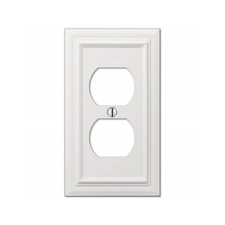 Continental Cast Metal Outlet Cover, White