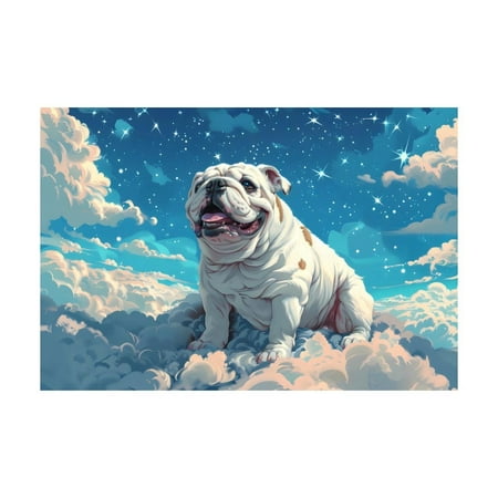 Diamond Painting Kits for Adults - Starry Sky Cloud Bulldog 5d Diy Full Drill Diamond Art Kits for Adults Rhinestones Craft Kits Gem Art for Home Wall Decor Gifts(No Frame)