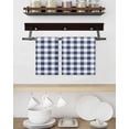 thumbnail image 3 of Navy Blue White Plaid Hand Towels Set, Waffle Weave Kitchen Towels 4 Pieces, Farmhouse Checkered Buffalo Microfiber Hair Face Bath Tea Towel Absorbent Quick Drying Cleaning Dish Cloths 15.7"x23.6", 3 of 7
