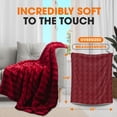 thumbnail image 4 of Cheer Collection Faux Fur Throw Blanket 108" x 88", Maroon, 4 of 5
