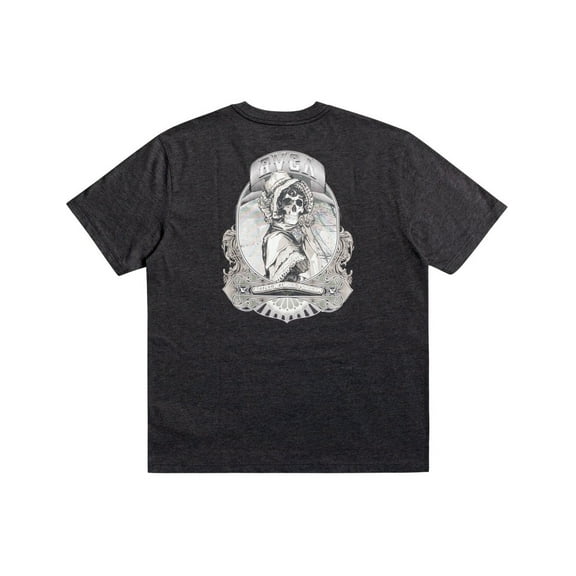 Skull Bonnet Short Sleeve T-Shirt [Dark Charcoal]
