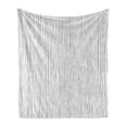 thumbnail image 1 of Stripe Soft Flannel Fleece Blanket, Repetitive Hatched Look Curvilinear Thin and Dense Lines Illustration Print, Cozy Plush for Indoor and Outdoor Use, 70" x 90", Dark Grey and White, by Ambesonne, 1 of 6