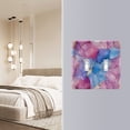 thumbnail image 4 of Yayeee Toggle Light Switch Wall Plate 2-Gang 4.56"x4.48" Decorative Outlet Cover, Watercolor Blue Marble Pattern, 4 of 7
