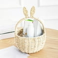 thumbnail image 5 of Rabbit Hand Held Flower Weaving Imitation Rattan Hand Garden Creative Rattan Flower Flower Weaving Christmas Bag Storage Organizer, 5 of 6