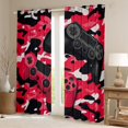 thumbnail image 2 of Feelyou Cartoon Red Gamepad Blackout Curtains Set of 2 (52x84 Each), Chic Camouflage Camo Window Curtains, Teens Kids Boys Girls Curtains and Drapes, Curtains and Drapes Decor, 2 of 6