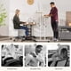 thumbnail image 5 of Single small computer escritorio-blanca 1 set de madera adjustable height rolling mobile foldable standing workstation bedside writing mesa, 5 of 6
