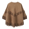 thumbnail image 4 of Châle à Franges pour Femmes - Cape en Suède Rétro avec Perles - Taille Unique, 4 of 8