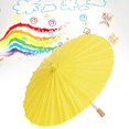 thumbnail image 3 of VEEKI 11.8 Inches Paper Umbrella, Mini Classical Handmade Oil Paper Umbrella, DIY Oiled Paper Painting Umbrella, Colorful Oil Paper Umbrella for Kids(Yellow)24056376, 3 of 5