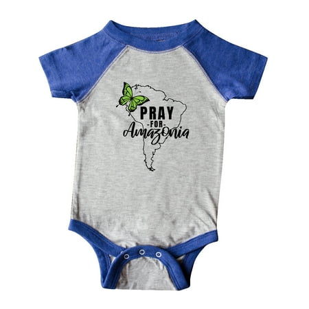 

Inktastic Pray for Amazonia South America Silhouette with Butterfly Gift Baby Boy or Baby Girl Bodysuit