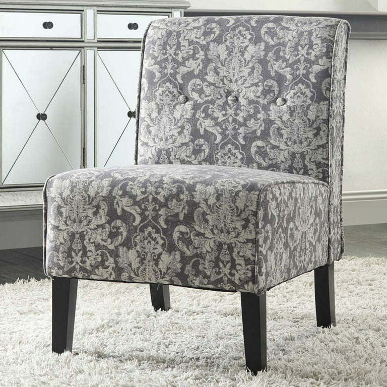 Linon Coco Harvest Upholstered Tufted Accent Chair in Rust/Orange