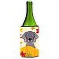 thumbnail image 2 of Caroline's Treasures BB2037LITERK Weimaraner Thanksgiving Wine Bottle Hugger, Wine Bottle, multicolor, 2 of 2
