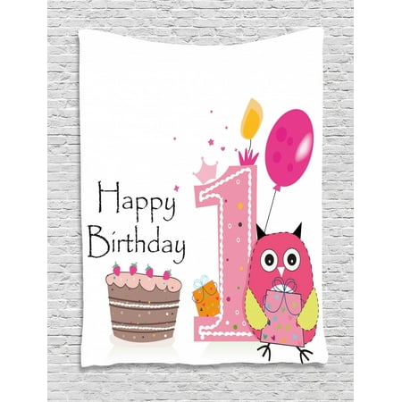 1st Birthday Decorations Tapestry First Birthday Cake Candle