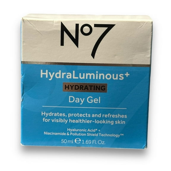 No7 HydraLuminous  Hydrating Day Gel Moisturizer – Hyaluronic Acid & Vitamin B3 (1.69 FL OZ / 50 ML)