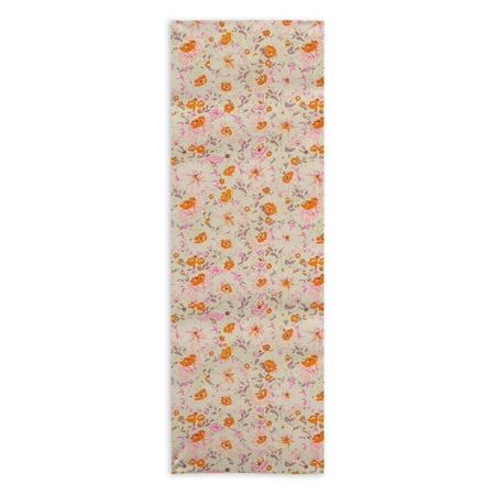 Society6 alison janssen Faded Floral pink citrus 24" x 70" Yoga Mat Towel Society6