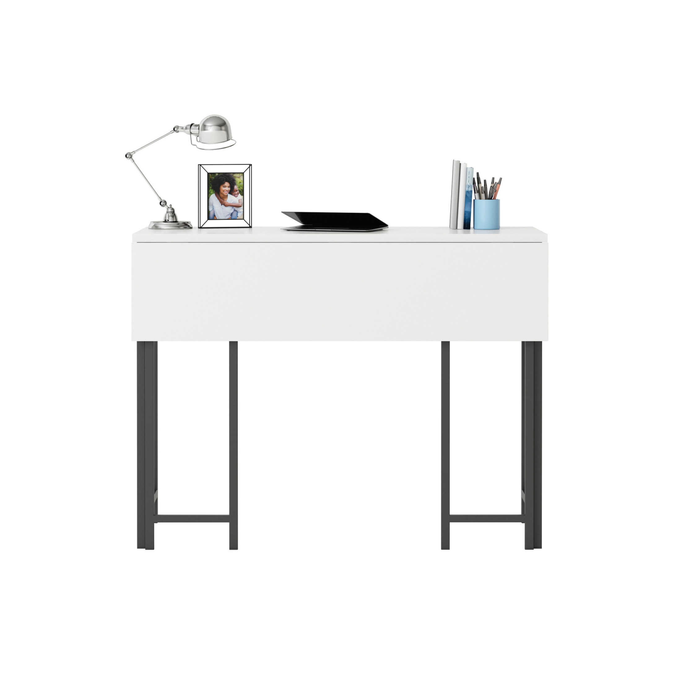 Sauder North Avenue Modern Drop Leaf Dining Table,, White Finish