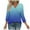 Womens Pullover Black, variant on Womens Fall Clothes, 3/4 Sleeve Shirts for Women Fashion Loose Fit Ombre Tie Dye V Neck T-Shirts