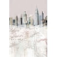 thumbnail image 2 of Isabelle Z 23x32 White Modern Wood Framed Museum Art Print Titled - Blushing Manhattan Map II, 2 of 4