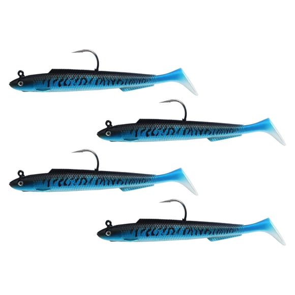 4 Pieces Fishing Lures Lightweight Portable for Saltwater Fishing Black Fish Sharpla Señuelos de pesca