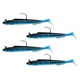 thumbnail image 1 of 4 Pieces Fishing Lures Lightweight Portable for Saltwater Fishing Black Fish Sharpla Señuelos de pesca, 1 of 9