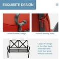 thumbnail image 4 of SOLAURA 7-Piece Patio Furniture Outdoor Metal Conversation Set (2 Spring Chairs, 2 Patio Chairs, Loveseat with Coffee Table and Side Table) - Red, 4 of 7