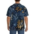 thumbnail image 6 of Picia Mystical Underwater Coral Scene Men's Linen Shirts Short Sleeve Cuban Beach Shirts Casual Shirts Button Down Shirt for Men Beach Summer Wedding Shirt-4X-Large, 6 of 7