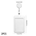 thumbnail image 3 of Linnome Retractable Badge Reel Set of 2 with ID Card Container Plastic Vertical Badge Holder with Clip for Work, 3 of 6