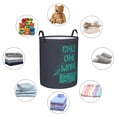 thumbnail image 5 of ZICANCN Laundry Basket Organizer, Game Mode Slogan Print Gray Collapsible Hamper for Bathroom Bedroom Laundry Room, Small Size, 5 of 7